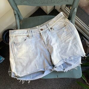 Madewell Denim Jean Shorts Frayed Hem
